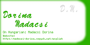 dorina madacsi business card